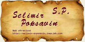 Selimir Popsavin vizit kartica